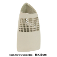 Base/Florero Ceramica, 18x33cm