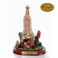 Virgen de Fátima c/niños 18 cm
