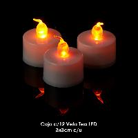 Caja c/12 Vela Tea LED - 3x3cm c/u
