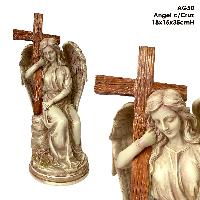 Angel c/Cruz - 18x15x35cmH
