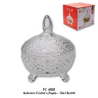 Dulcero Cristal c/tapa - 10x12cmH