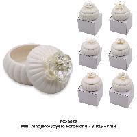 Mini Alhajero/Joyero Porcelana - 7.8x5.6cmH