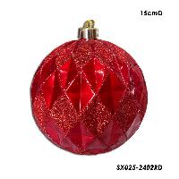 Esfera NAV rombos/brillos - 15cmD - RED