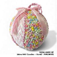 Esfera NAV Candies - 15cmD - PINK/WHITE