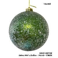Esfera NAV c/brillos - 14cmD - GREEN