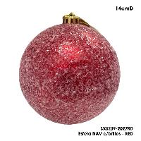 Esfera NAV c/brillos - 14cmD - RED