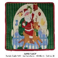 Funda Cojin NAV - Santa c/reno - 40X40cm - (Set de 2)